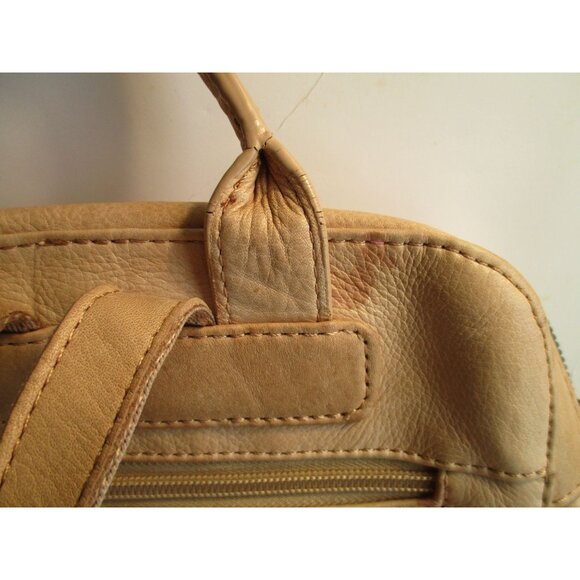 *American Leather Beige Tan Leather Backpack Satchel main image 4